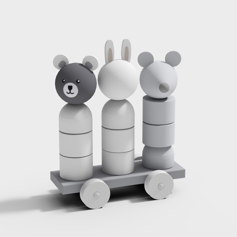 Whimsical Fun Train 3D model