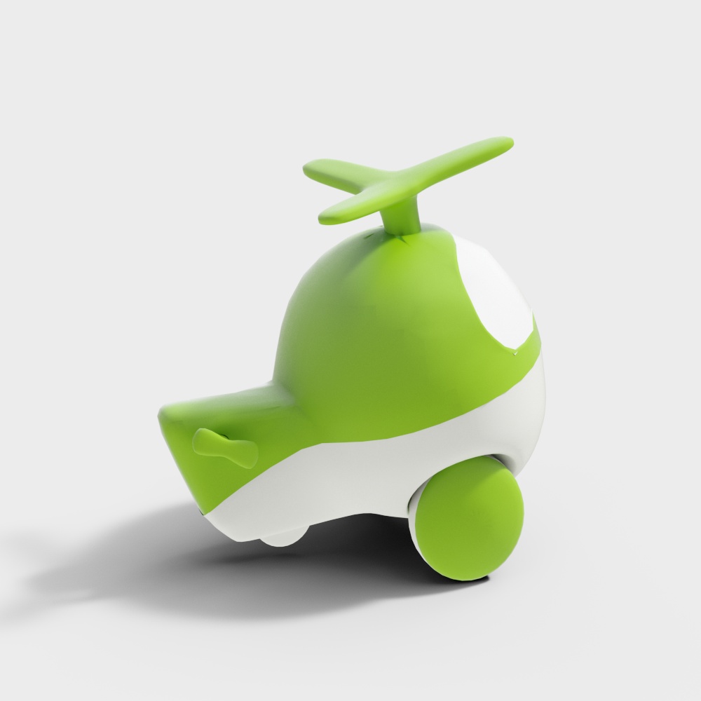 WhirlyBee 3D Model - Playful Low-Poly Airplane
