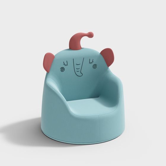 เก้าอี้เด็กสีฟ้ารูปช้าง