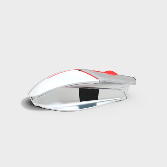 Futuristic Low-Polygon 3D Model Mouse