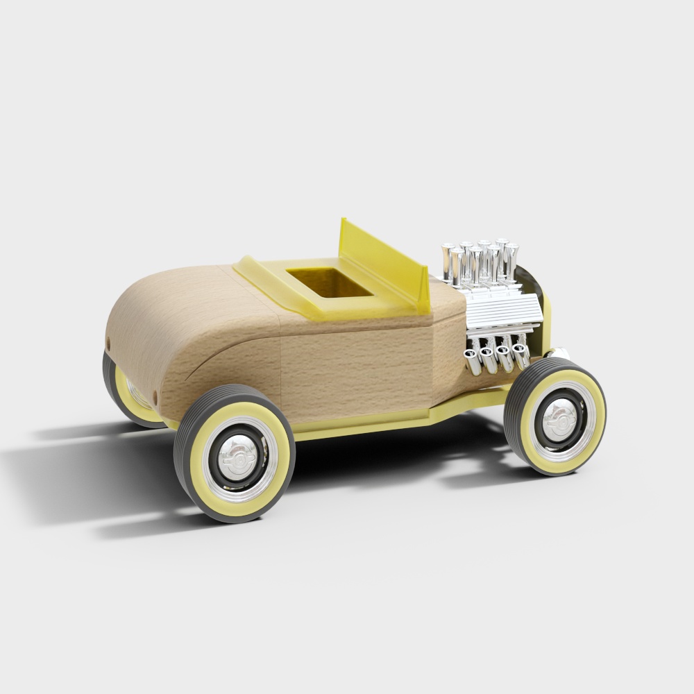 Retro Hot Rod 3D Model