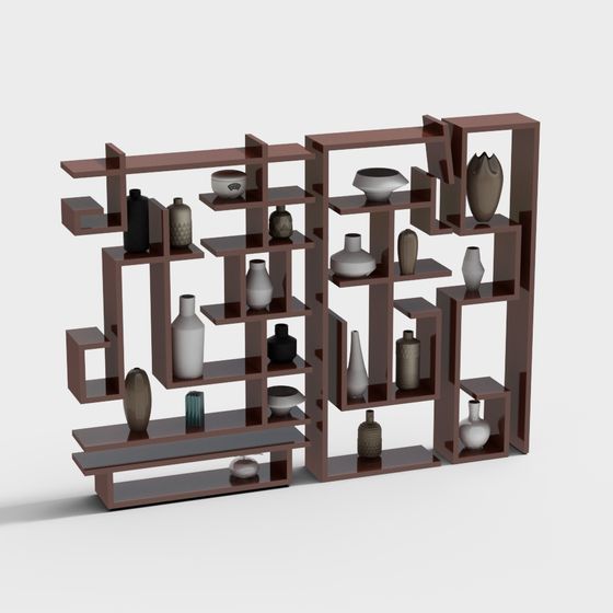 Abstract Bookshelf 3D model