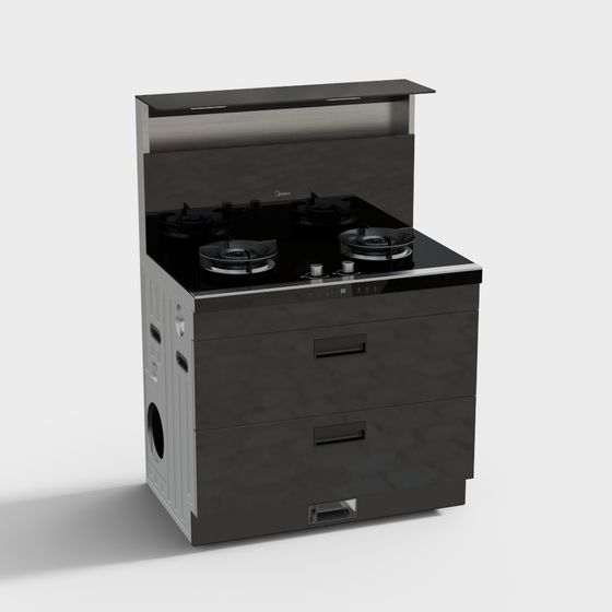 Stylish Gas Stove 3D model for Modern Kitchens