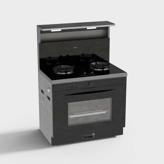 Modern Gas Stove 3D Model Design