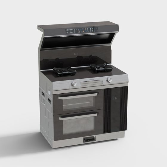 Sleek Modern Kitchen Stove 3D model