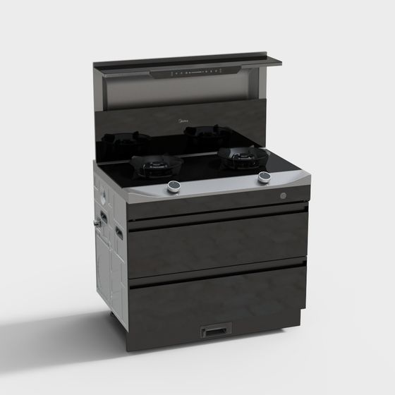 Elegant Gas Stove 3D model for Contemporary Kitchens