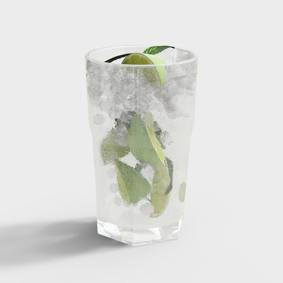 Refreshing Mint Lemonade 3D model for Summer Vibes
