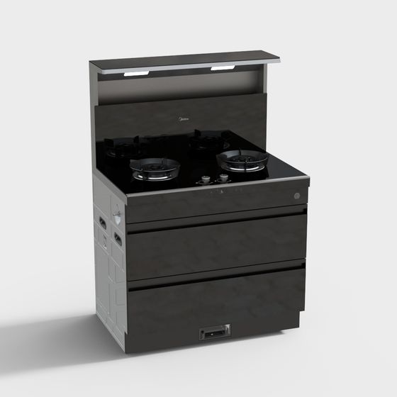 Modern Kitchen Stove 3D Model