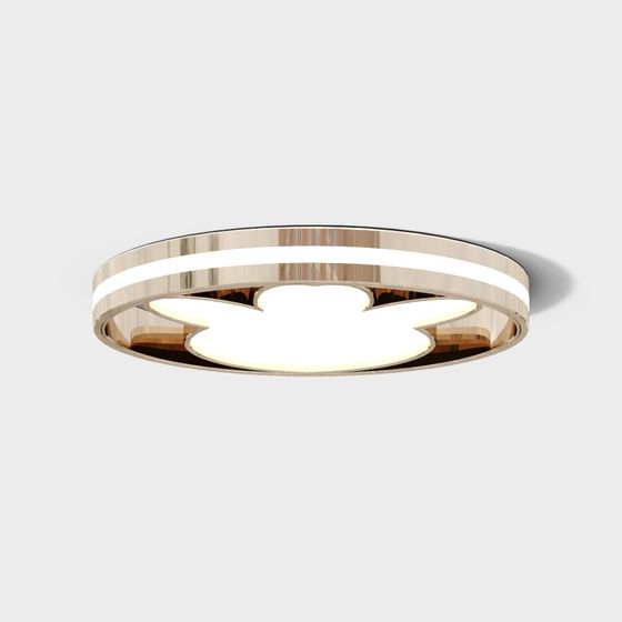 Round Ring Light 3D model for Modern Interiors