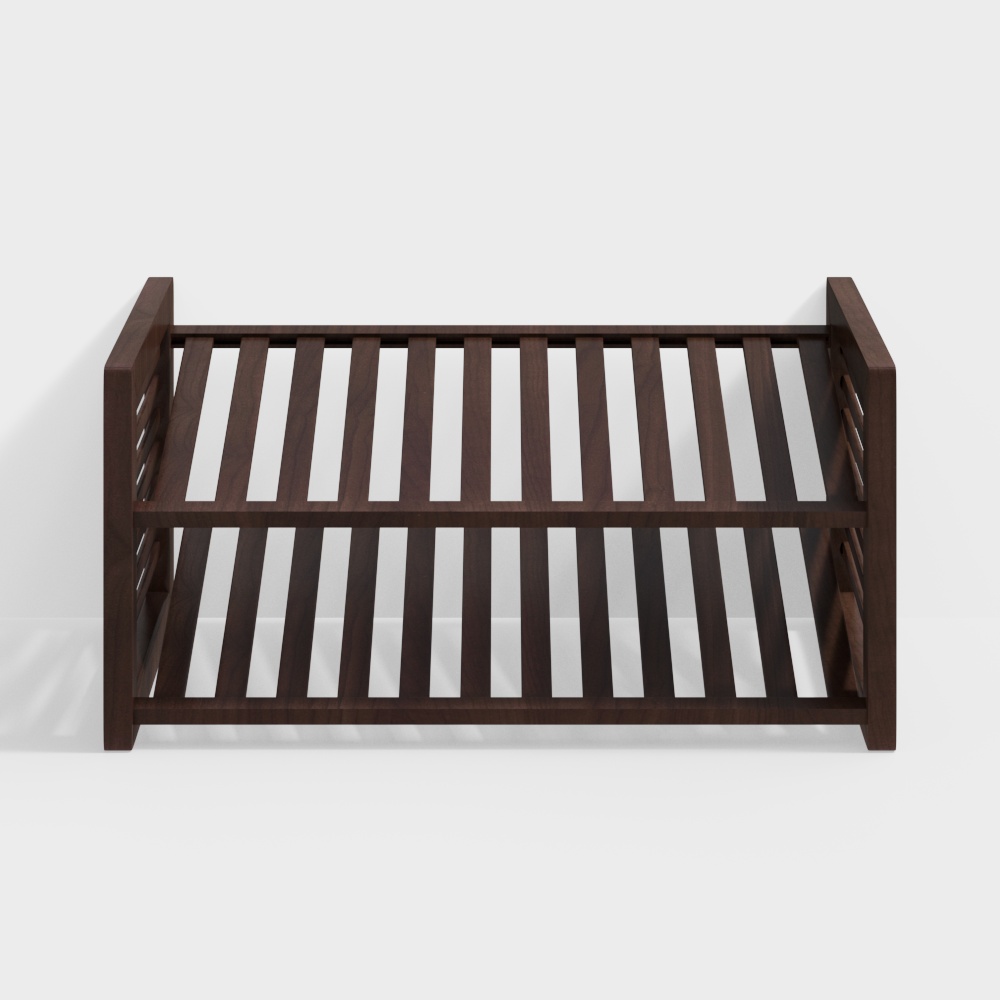 Nordic wooden shoe rack