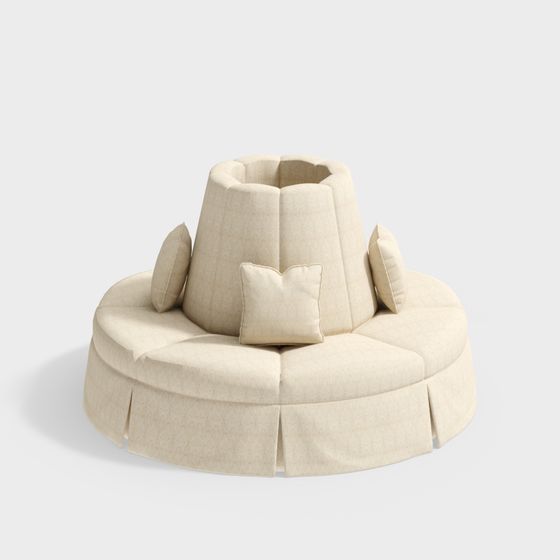 Dream Circular Sofa 3D model for Stylish Interiors