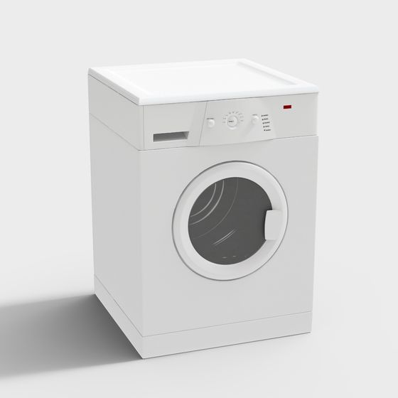 Minimalist Washing Machine 3D model for Interior Design