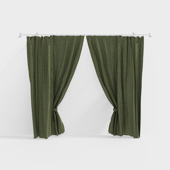 現代綠色窗簾