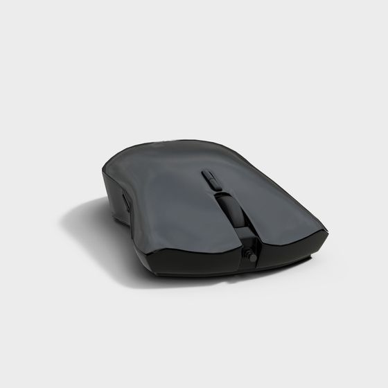 Smooth Black 3D Mouse Model for Designers