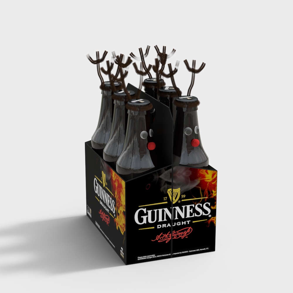 Guinness Draught 3D Model - Realistic Low-Poly Design
