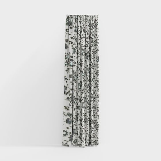 Floral Drapes 3D model for Creative Projects