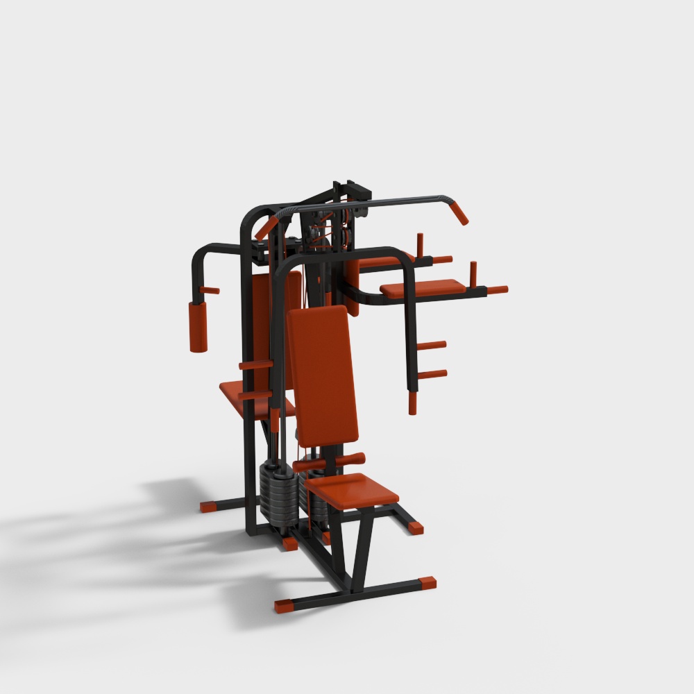 Orange fitness equipment high pull-down device
