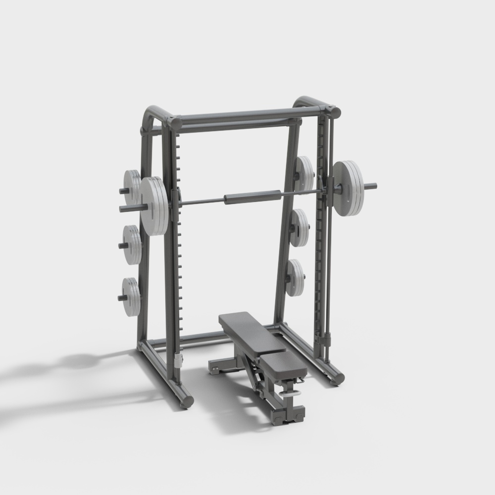 グレーのアイアンフィットネス機器スミスフレーム