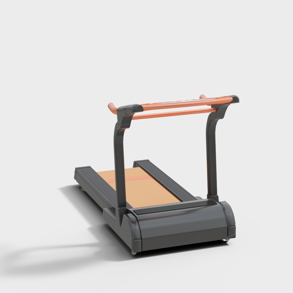 Orange fitness equipment treadmill