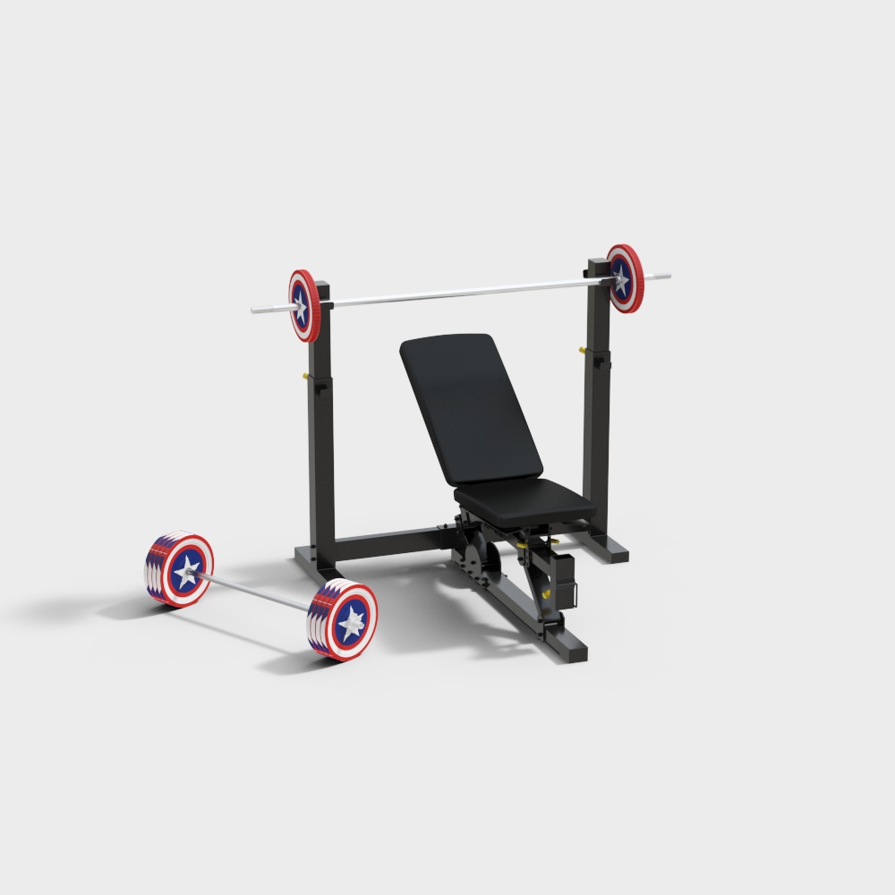 Fitness equipment bench press rack