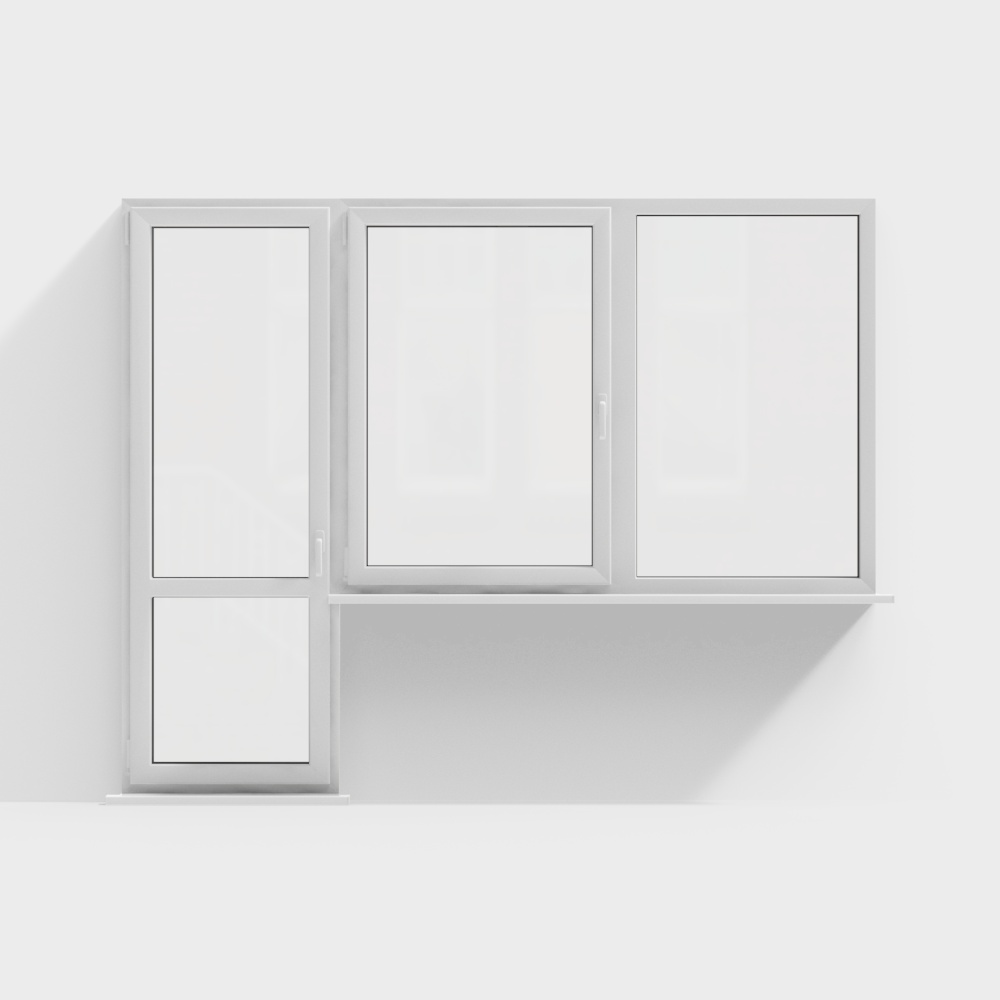 Modern white transparent Windows