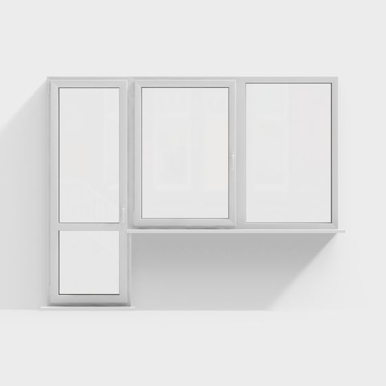 Low-Poly Modern Window 3D model