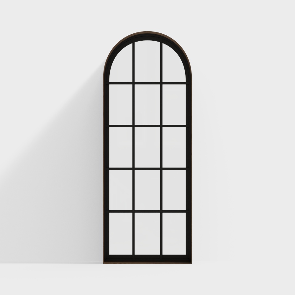 Modern curved decorative window