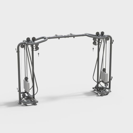 Gym Station 3D model for Fitness Enthusiasts