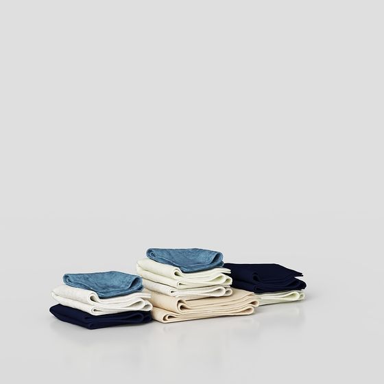 Realistic Folded Towel 3D Model