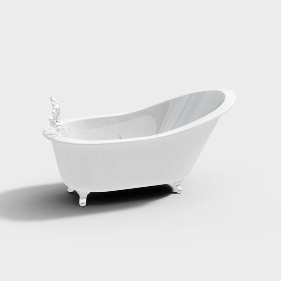 Elegant Vintage Bathtub 3D model