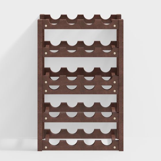 Low Poly Modern Wine Rack 3D model