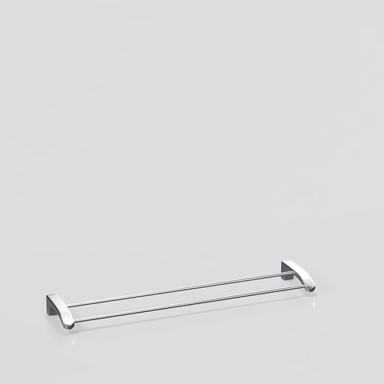 Sleek Low-Polygon Towel Rack 3D model