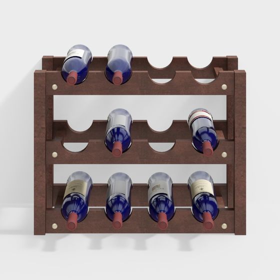 Charming Wine Rack 3D model