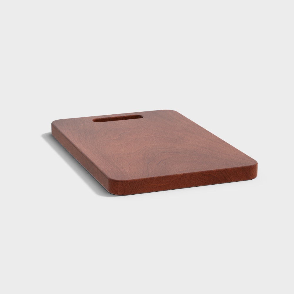 Elegant Square Cutting Board 3D model