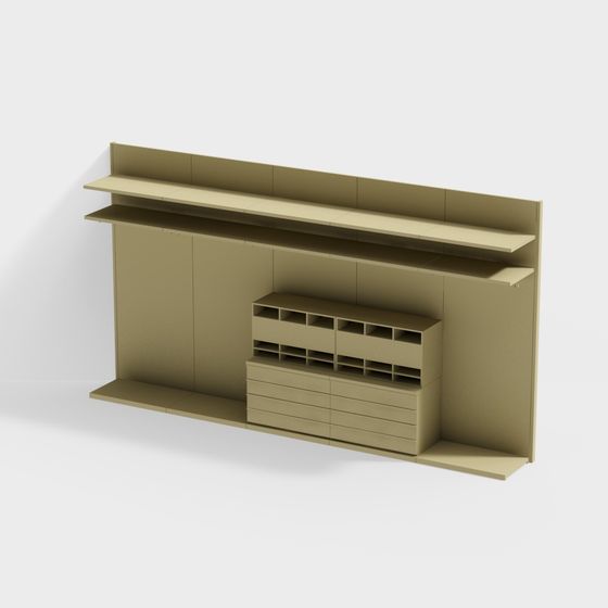 Urban Bookshelf 3D model for Modern Spaces