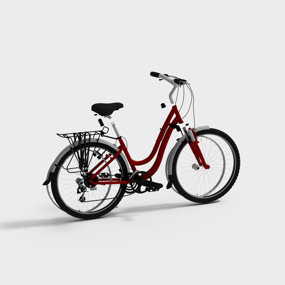 Stylish Urban Bicycle 3D model for Creative Projects