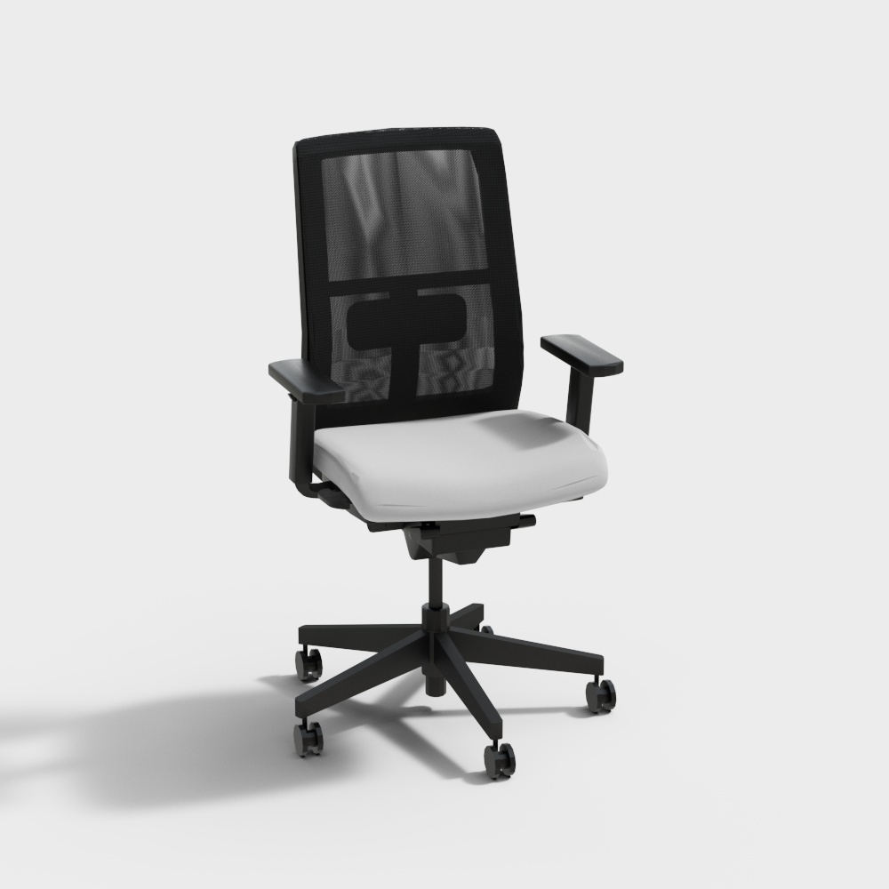 Gray mesh office chair
