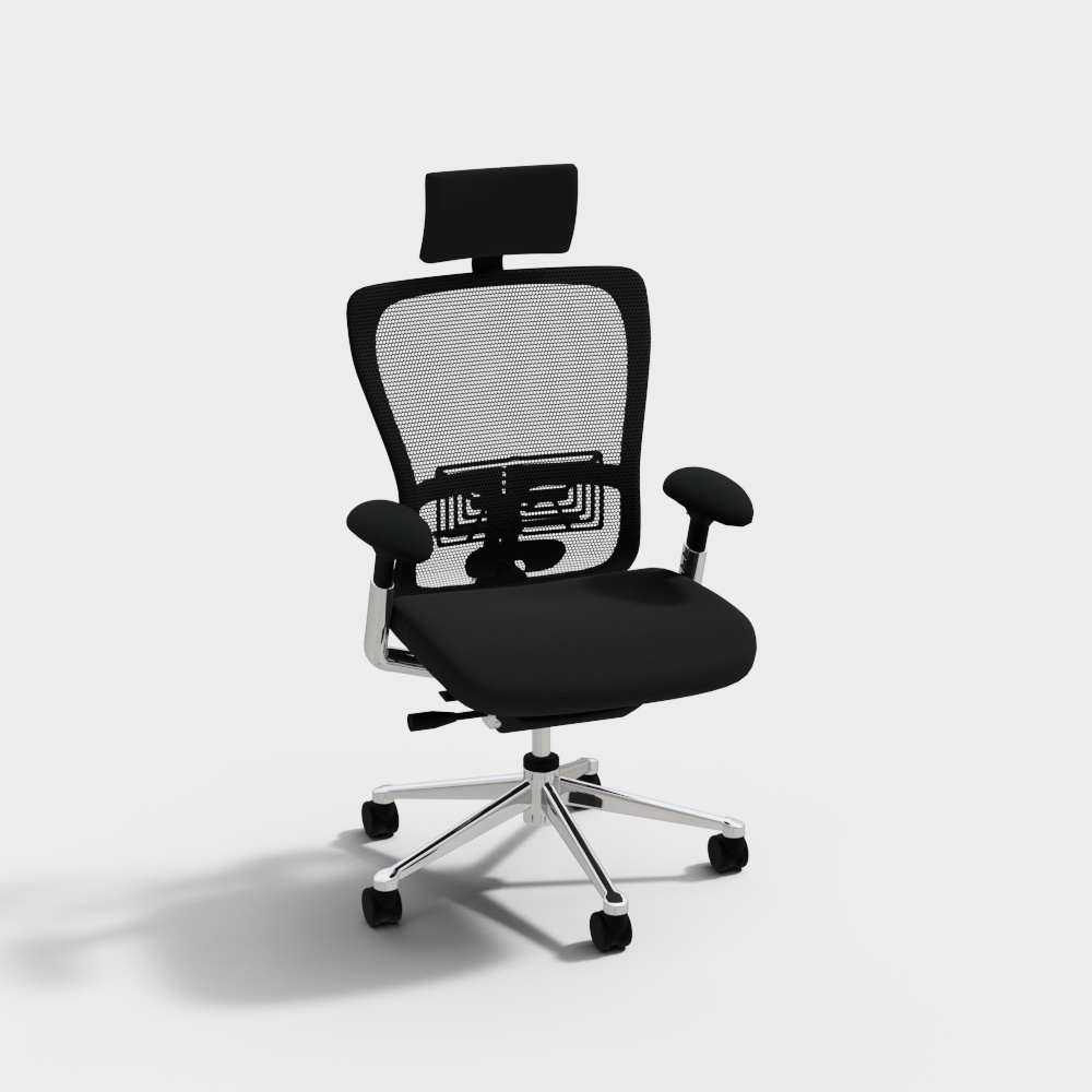 Ghế văn phòng màu đen và xám