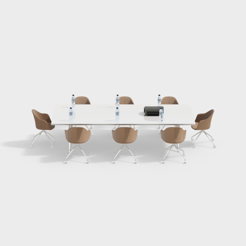 Bàn hội nghị màu xám cho tám người