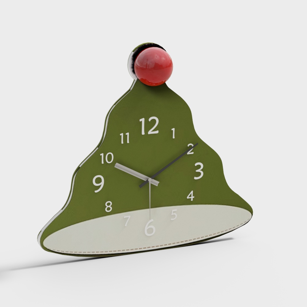 Reloj colgante de árbol de Navidad de estilo crema