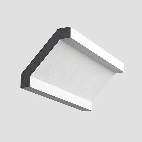 Reduced Angular Line 3D Model in Black