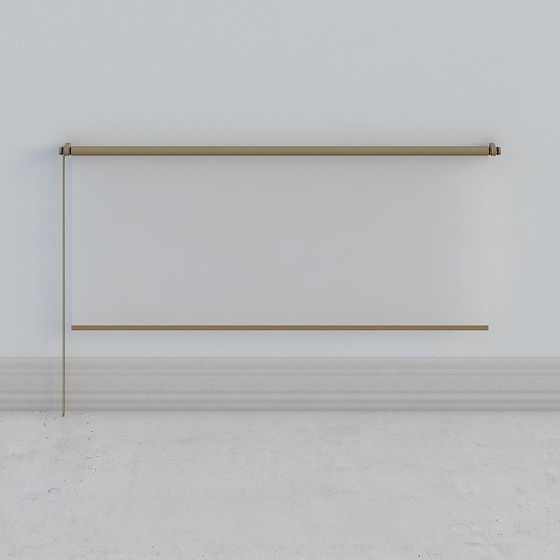 Minimalist Golden Metal 3D Model for Interior Design