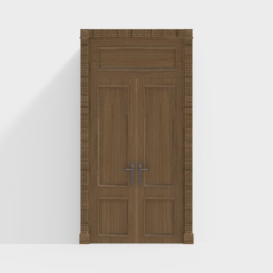 Vintage Wooden Door 3D model for Classic Aesthetics