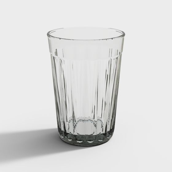 Elegant Low-Poly Glass Cup 3D model