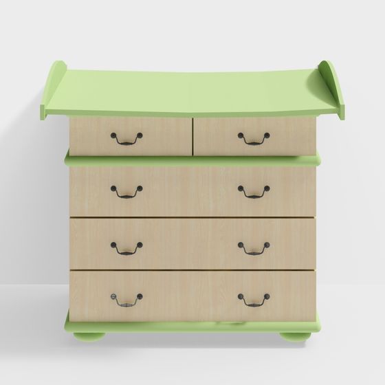 Charming Children's Nightstand 3D Model
