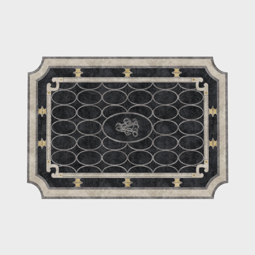 Elegant Vintage Carpet 3D model for Modern Spaces