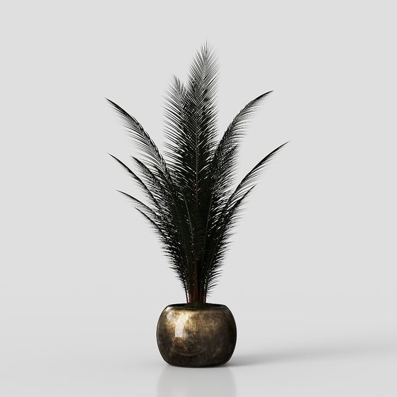 Elegant Tropical Plant 3D model for Modern Spaces