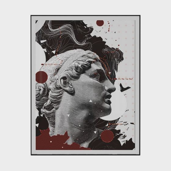 Sculpture Bust 3D Model Blending Classic and Modern Art