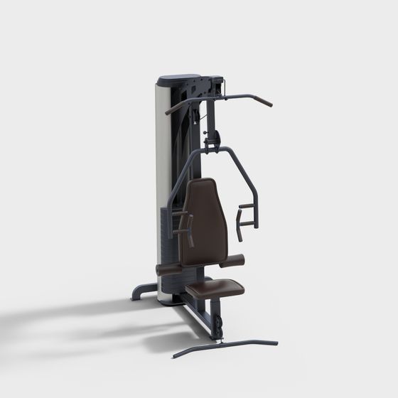 Minimalist Gym Equipment 3D Model for Modern Fitness Spaces