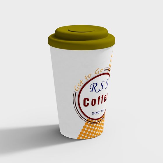 Stylish 3D Coffee Cup Model for Creative Projects